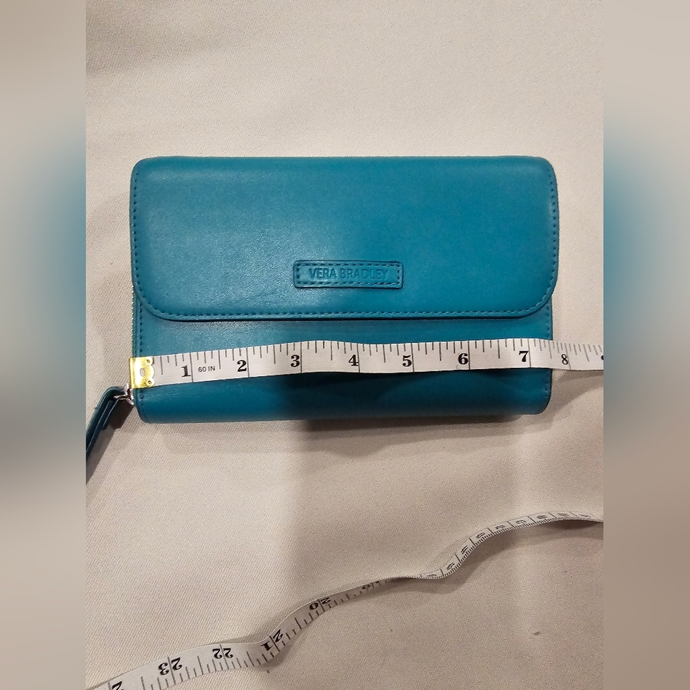 Vera Bradley Teal Wristlet Wallet - Picture 12 of 16